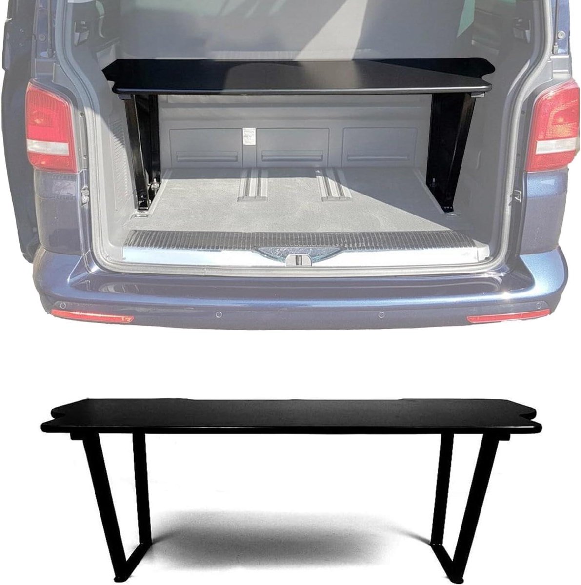 Opvouwbaar Bed - Kampeerbed Multiflexboard - Extra Slaapplek Creëren - Voertuigspecifieke Afmetingen - 10 cm Dik - Zwart