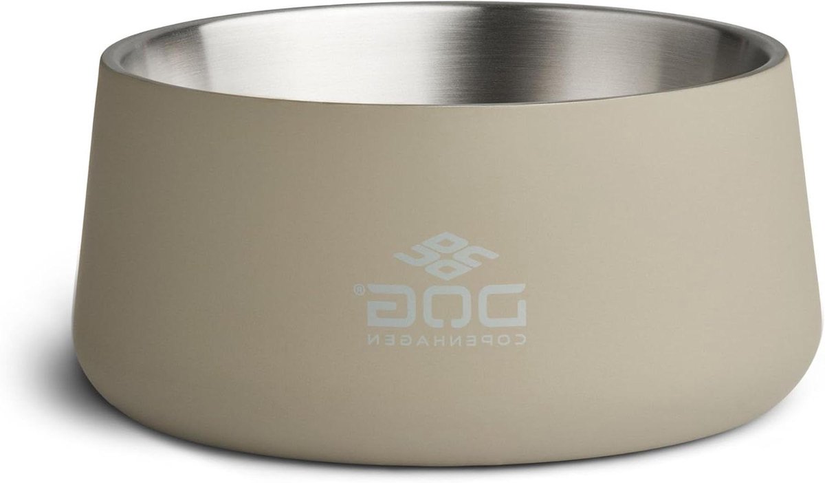 Honden voerbak - Waterbak hond Hondenbak - Hond voeren - Antislip rubberen basis - 14.5 cm breed - Caffe Latte