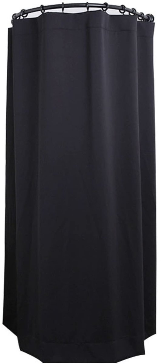 Gordijnen 1 Stuk Verduisterings/Thermische Geïsoleerde,Curtain Badkamer/Paskamer/Fotostudio/Woonkamer/balkon,Gordijn Potloodplooi Polyester/Verschillende Maten,Black-800x270cm(315x106inch)