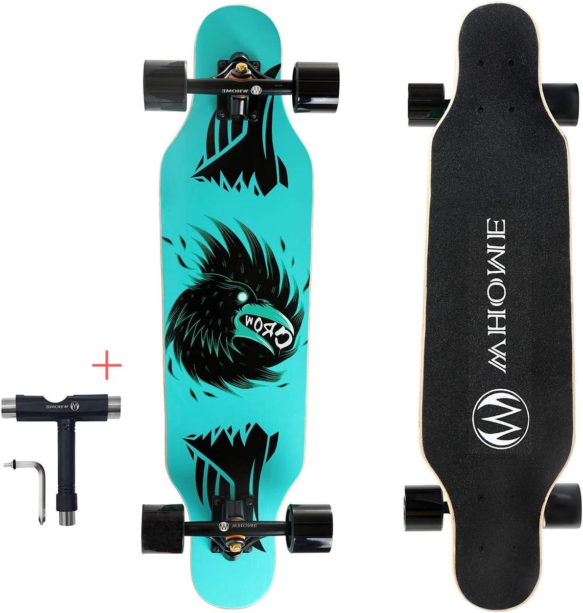 Longboard Skateboard Cruiser Dansen Board Woonwerk Verkeer 8 Laags Esdoorn Dek 787 cm Koude Kraai