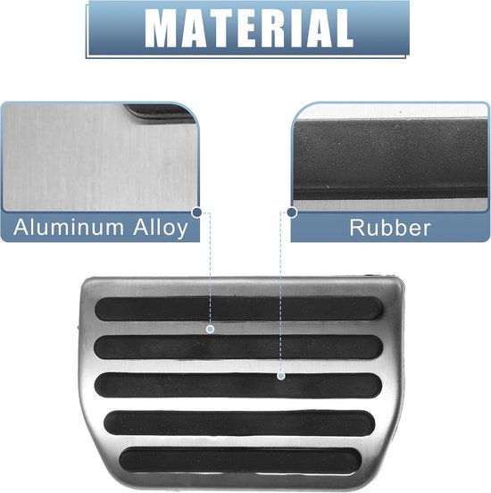 2x Antislip Pedaal Covers voor Gas en Rem - Geschikt voor Diverse Modellen — afbeelding 3