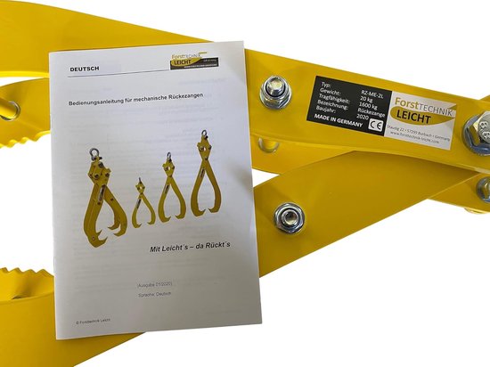 Houthakker Tang Dubbele Rij met Slot - 1600 kg Laadvermogen voor Stammen tot 45 cm — afbeelding 3
