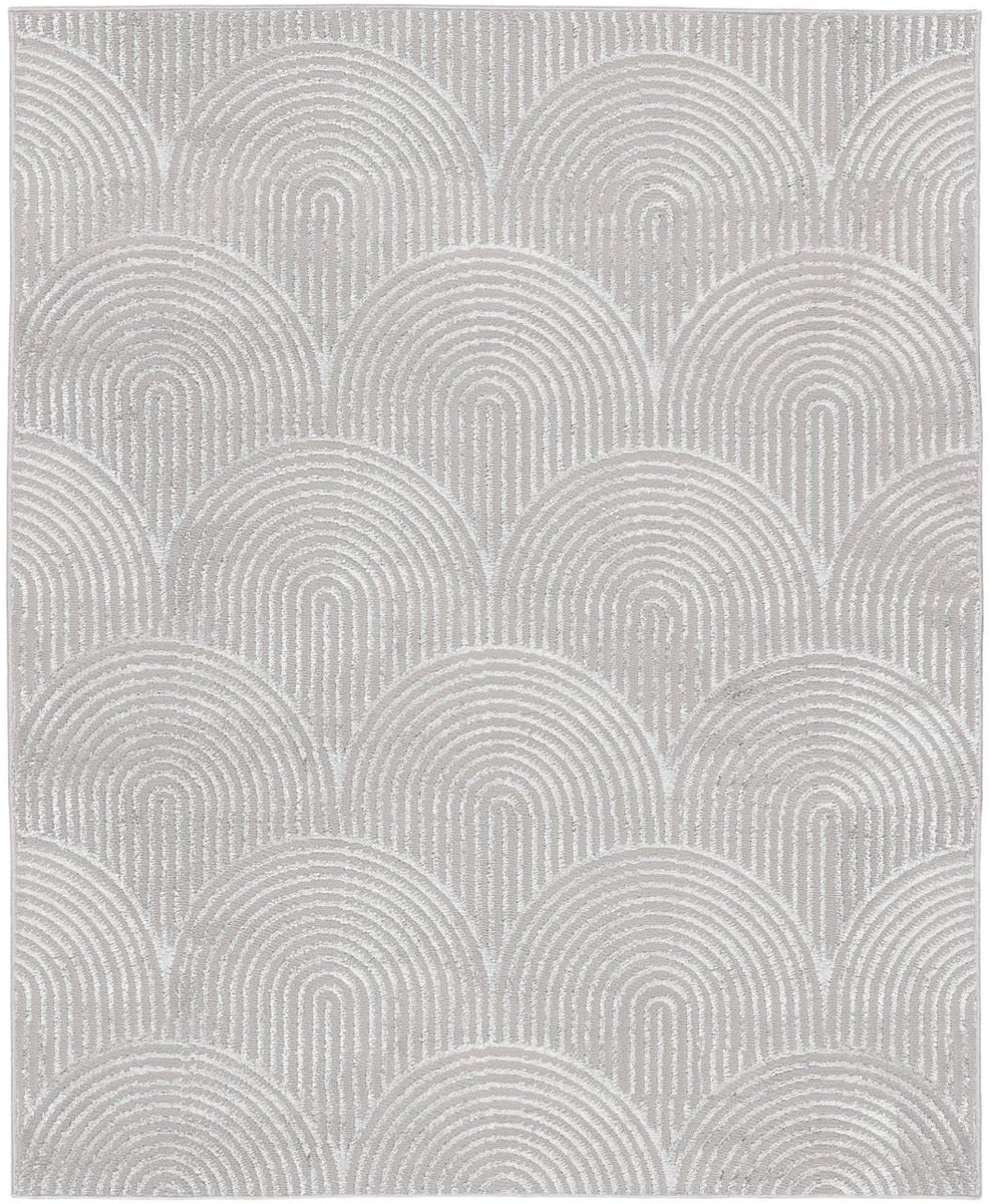 Vloerkleed, Moderne, 140 x 200 cm, Rechthoekig, Middelpolig, Woonkamer, Slaapkamer, Keuken, Alleen chemisch reinigen, Grijs/Zilver