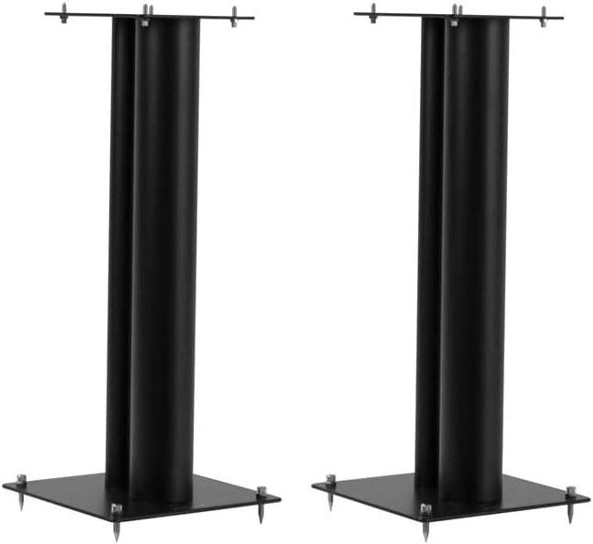 Speaker Stands - Luidspreker Voeten - Muziek Luisteren - Verstelbare Spikes - 80 cm Hoog - Mat Zwart