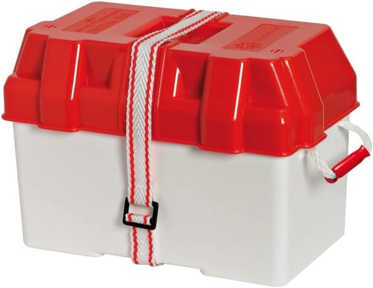 Batterijbox - Accubak - Watersport - Max 100 A - 370 x 210 x 250 mm - Wit