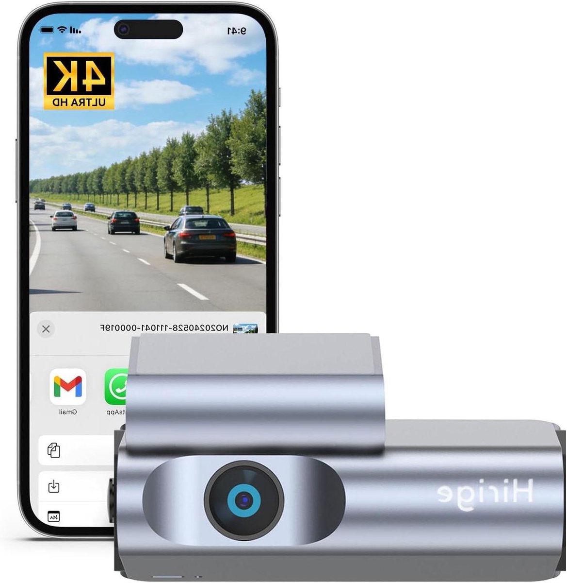 Dashcam 4K - Auto Camera - Veilig Rijden - 123° Groothoeklens - 2160P Resolutie - Zwart
