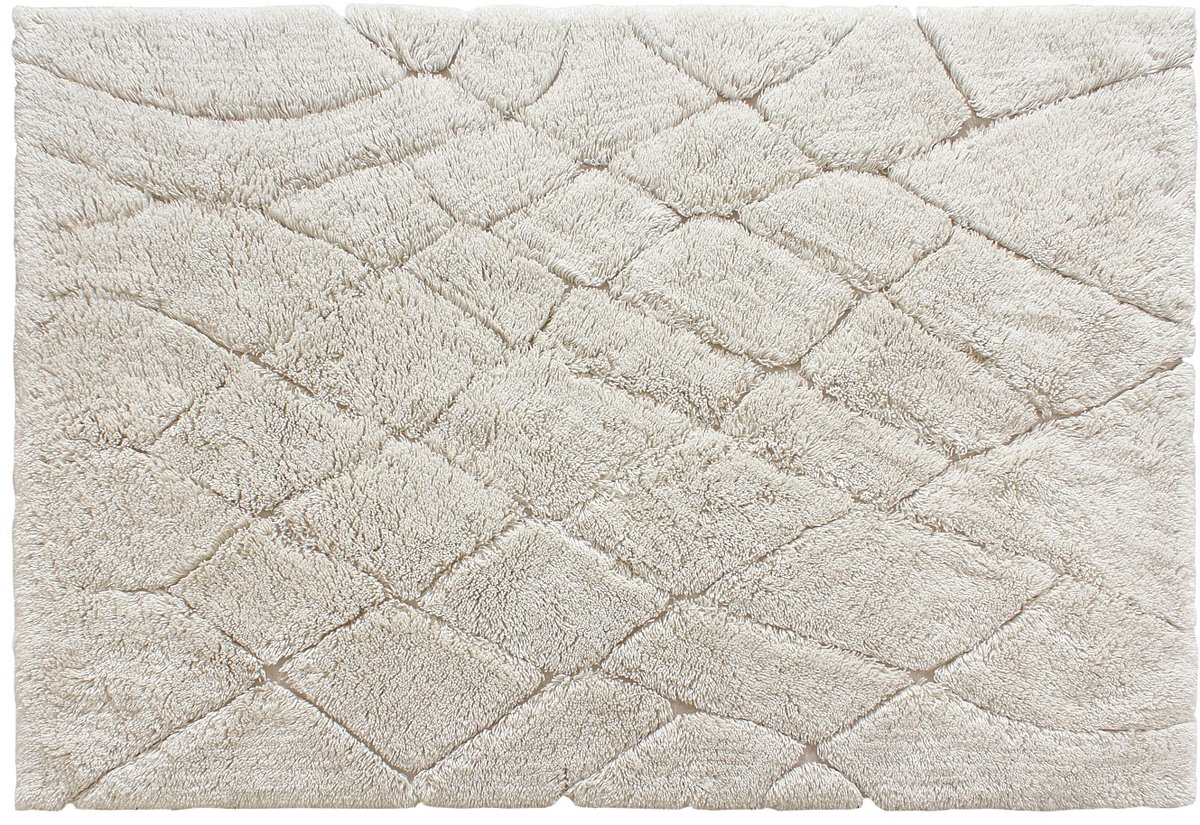 Vente-unique Getuft vloerkleed 100% wol - 200 x 290 cm - Gebroken wit - 2250g/m² - MONCALVO