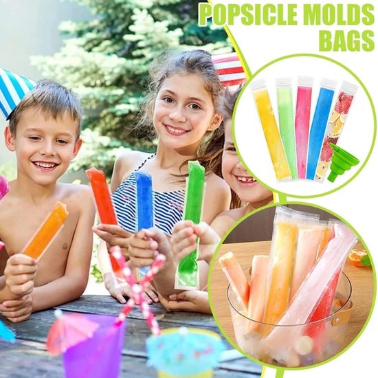 IJsjes Zakjes - IJslolly Zakjes - Zomerse Snacks Maken - Verzegelbaar Ontwerp - 20 Stuks - Transparant — afbeelding 3