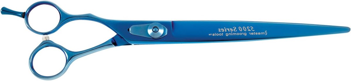 Rechte Schaar - Katten Schaar - Vacht Verzorgen - Titanium Blauw - 8.5 inch - Blauw
