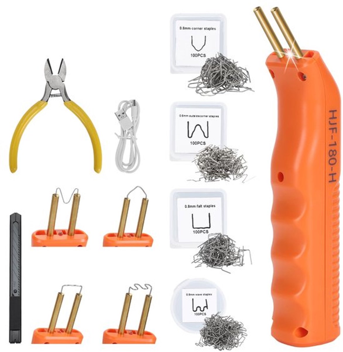 300W Plastic Lasapparaat, Draadloze Lasstaven, Auto Bumper Reparatieset, met 400 Heftackers, Snelle Werking, Comfortabele Draagbare DIY Gereedschappen