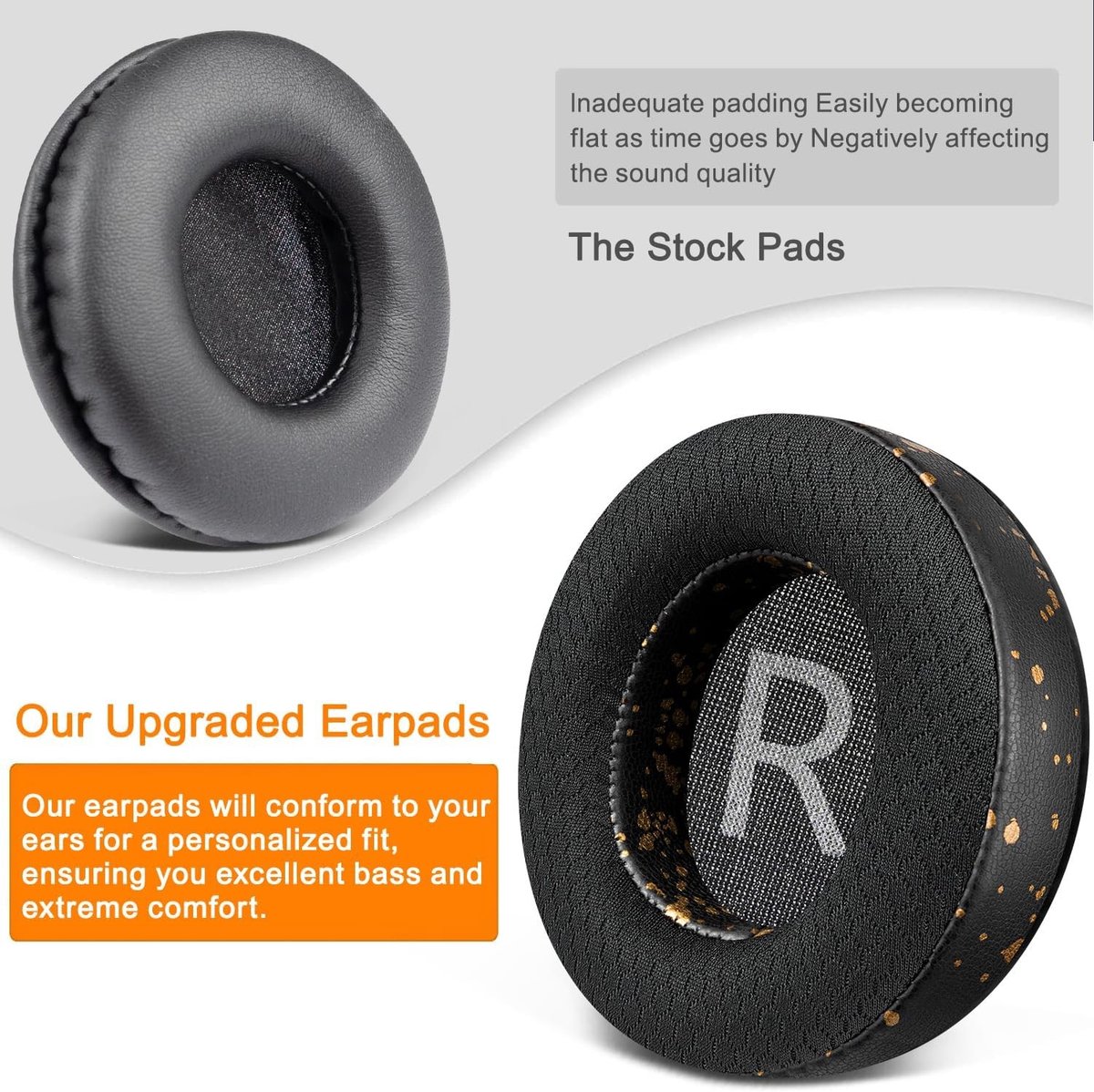 Vervangende 80mm Mesh Fabric Oorkussens voor AKG Pro Audio K175 Hoofdtelefoon met Geluiddempende Schuim