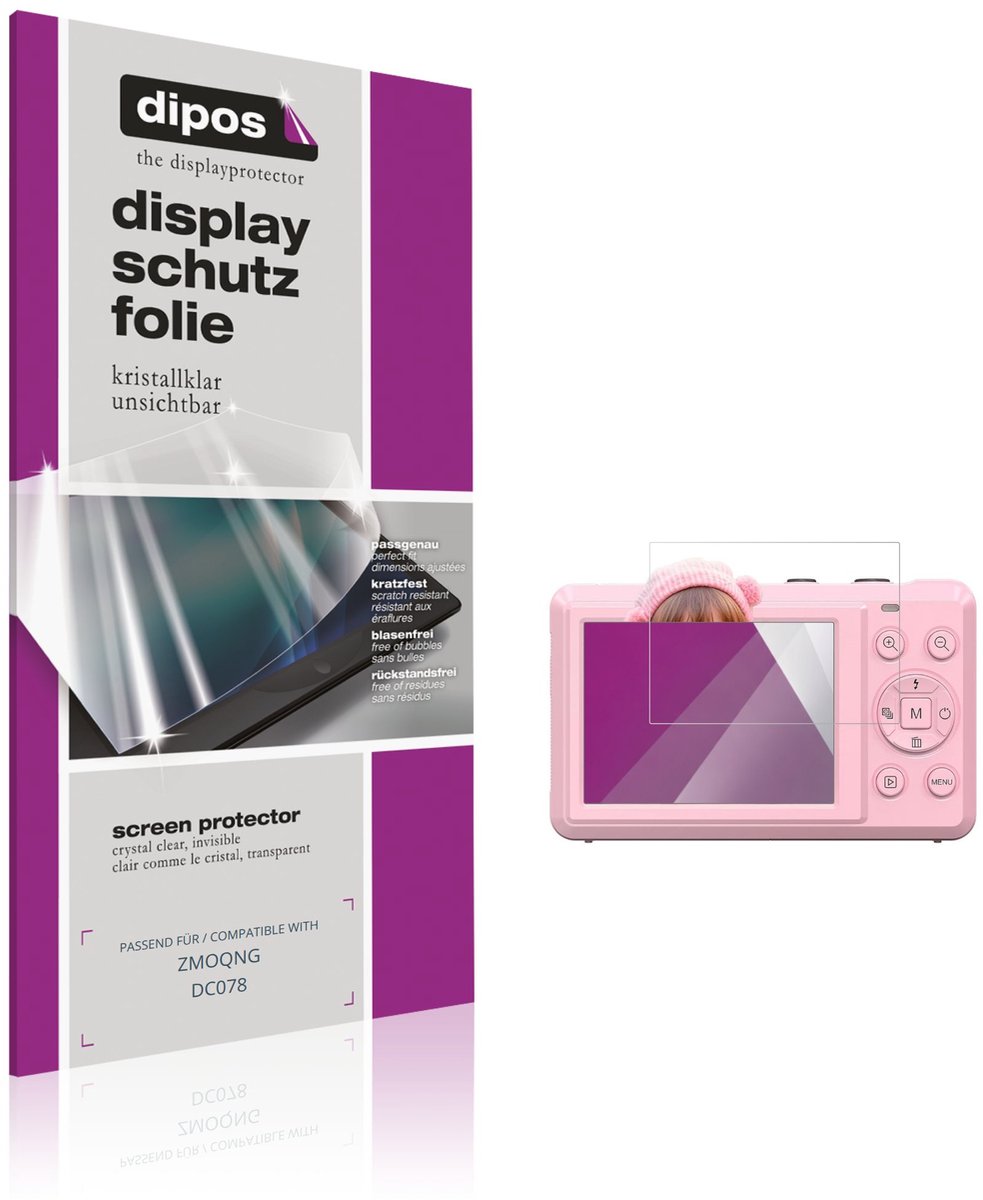 dipos – 4x Beschermfolie geschikt voor ZMOQNG DC078 | Krasbestendige & heldere Screenprotector Ultra-Thin