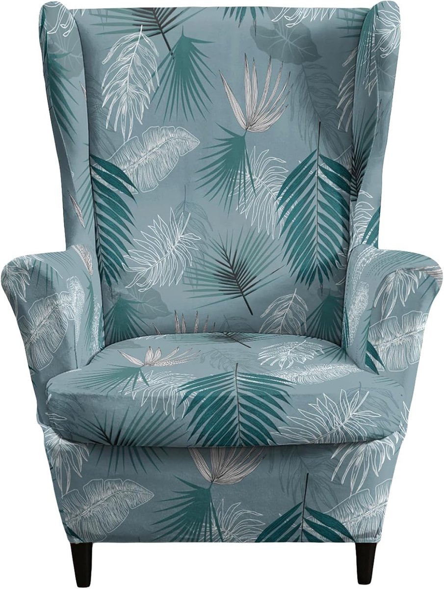 Verwijderbare Spandex Stoelhoes voor Wing Chair, Landelijke Stijl, Bescherming en Stijl voor Meubels