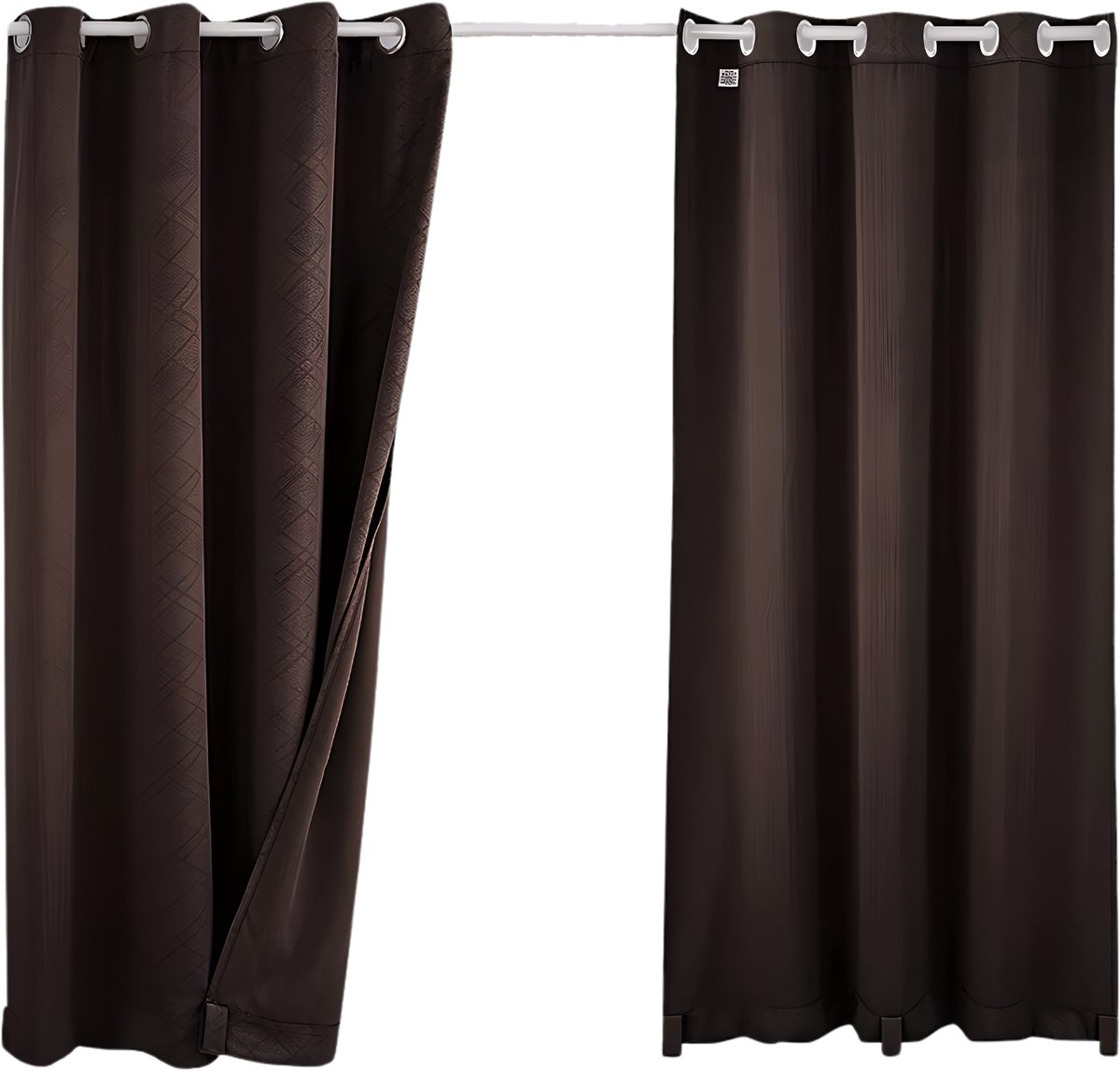 Buitengordijnen - 132 x 213 cm 2 stuks - voor patio, veranda en pergola - Koffiebruin 132 x 213 cm