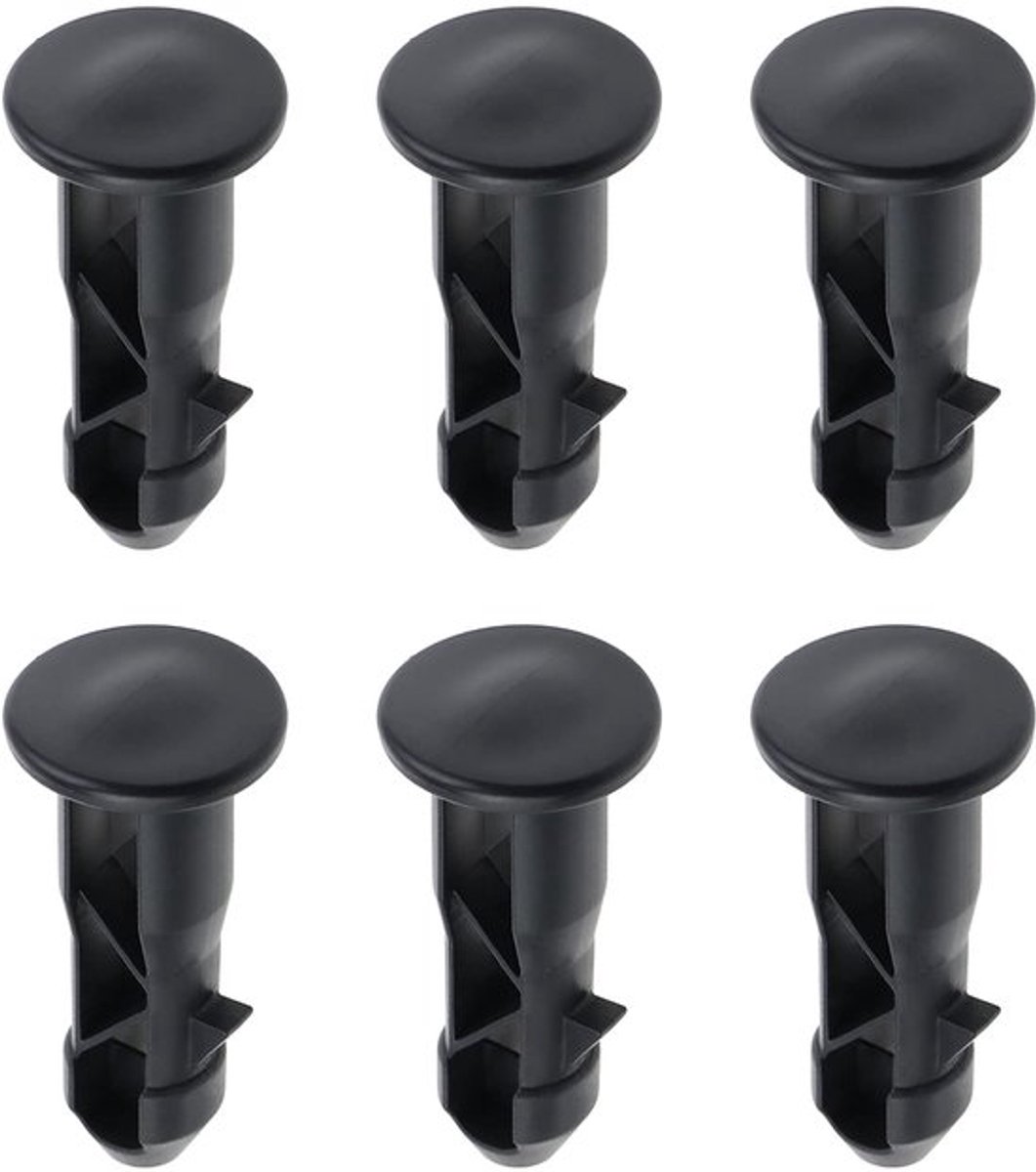 3 paar Wheelie Bin Deksel Scharnier Pins 65x18mm Zwart Kunststof Geschikt voor 240 Liter Outdoor Wheelie Prullenbakken
