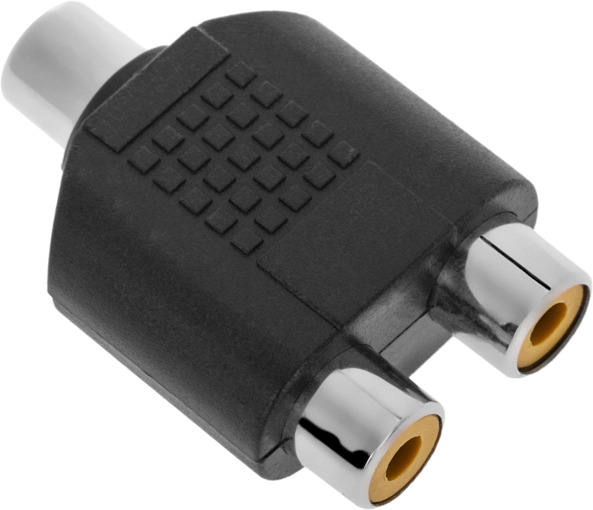 TULP mono (vrouw) naar tulp stereo (vrouw) adapter - TULP converter - TULP splitter - RCA - Audio splitter - TULP verloop - Plug & Play - Jonyx