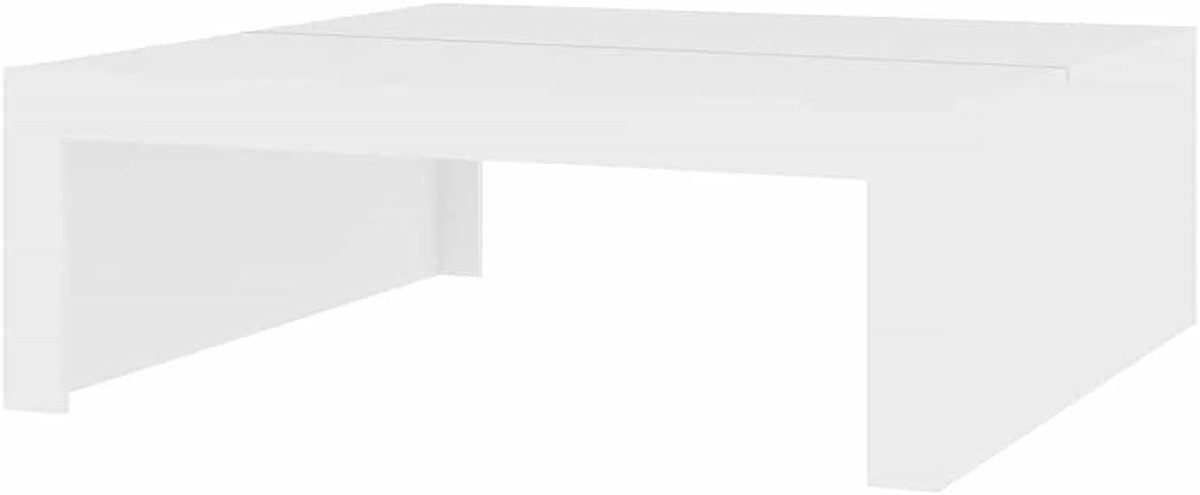 Vierkante Salontafel - Bijzettafel Hout - Woonkamer Decoratie - Modern Chique Design - 100 cm - Wit