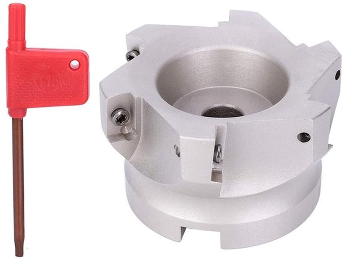 BAP400R-80-27-6T 90 graden vlakfrees vers koolstofstaal rechthoekige indexeerbare schachtfrees, coatingoppervlak 80 mm/3,1 inch freesdiameter