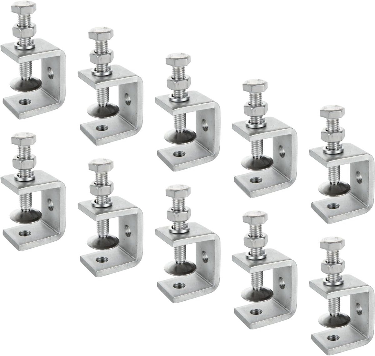 Set van 10 Heavy Duty Klemmen met 0-25mm Bekopening, RVS Schroefklem voor Houtbewerking, Lastechniek en Fixeren