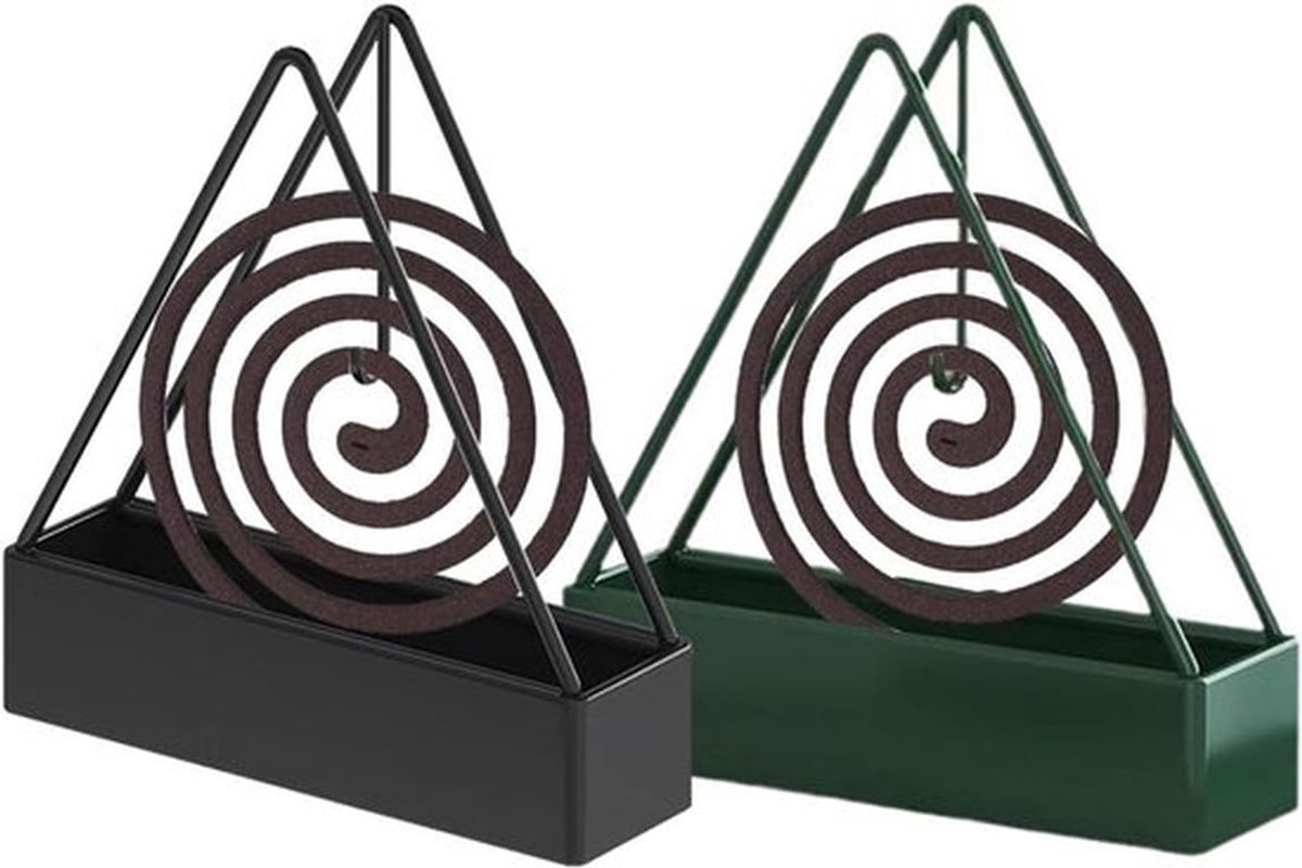 Ijzeren muggenspoelhouders - Set van 2 - Voor binnen en buiten - Kamperen en thuis - Driehoekig ontwerp