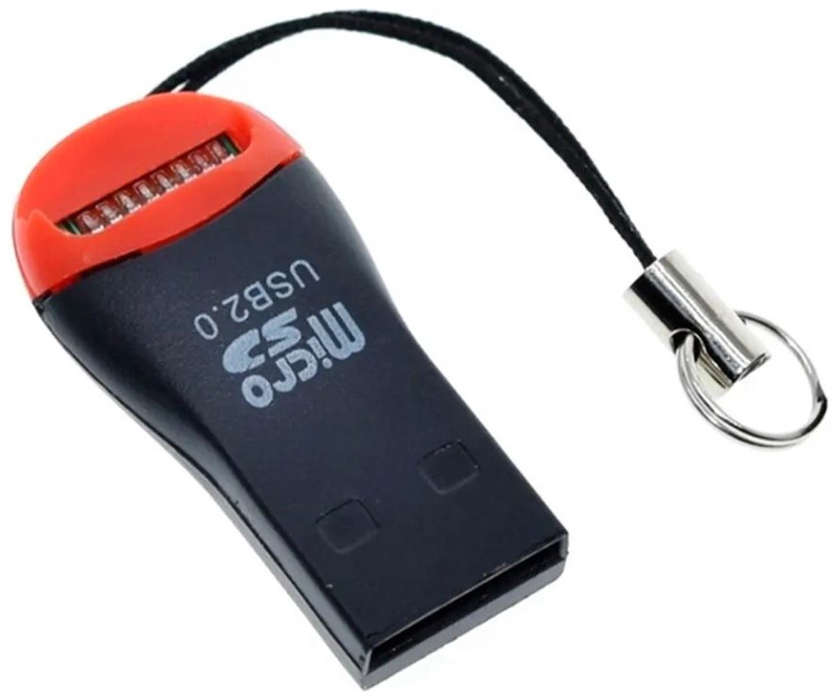 Micro SD kaartlezer - Geheugenkaart lezer - USB 2.0 stick - Micro SD, SDHC, TF, Flash - Geheugenkaart uitlezen - Data overzetten - Data overdracht - Zwart - Jonyx