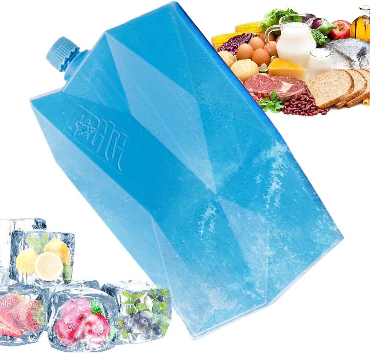 Herbruikbare IJszakken - Koelbox Vulling - Maaltijden Koel Houden - Eenvoudig Water Toevoegen - 16 x 11.5 cm - Wit