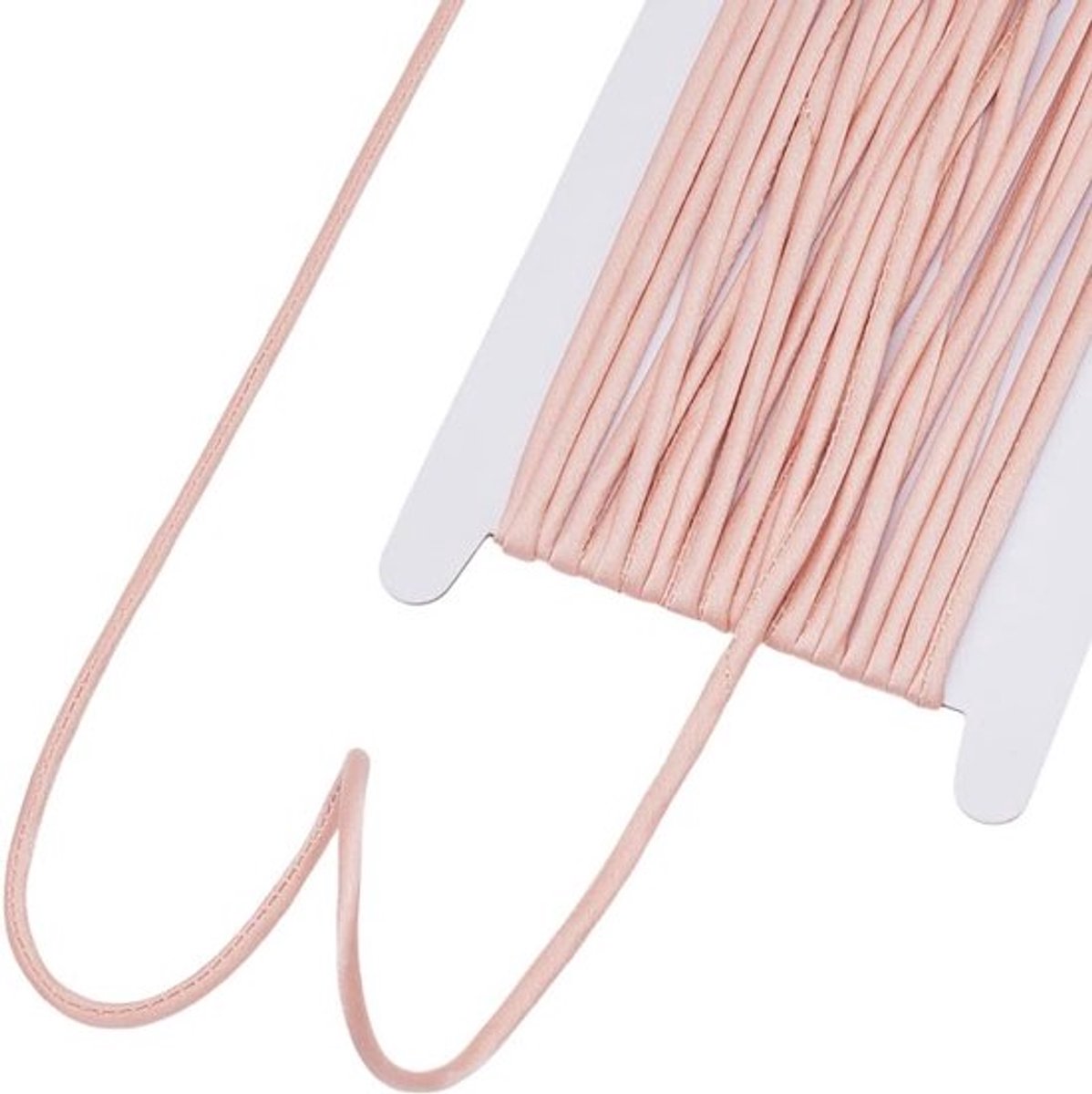 Satijn bekleed roze 5 mm gevlochten decoratief touw - 91 m - Satijn polyester koord