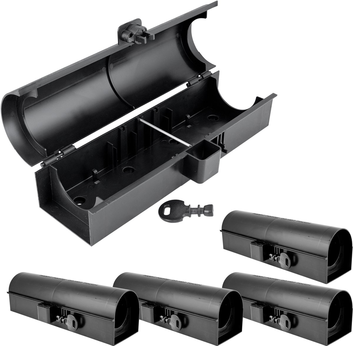 5 x Aasstation Rattenset Aasbox Tuinpijp Muizenval Muizen Rattenaasbox Rattenaasstation Rattenval Kinderen Huisdierveilig Aasbox Petigi