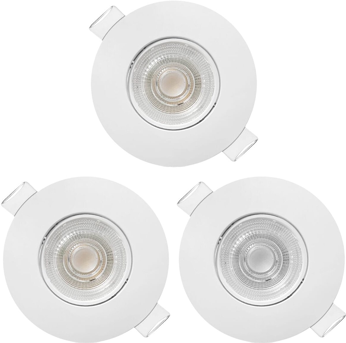 Modee LED Inbouwspot Rond - 4.9W 480 Lumen - 4000K Neutraal Wit - IP23 Ø90mm - Wit - 3 stuks