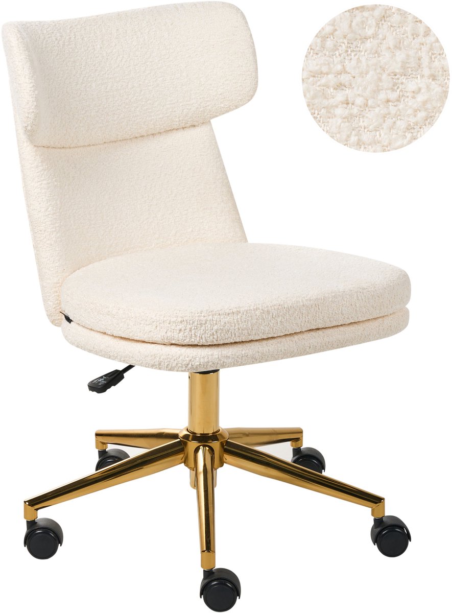 GRANBY - Bureaustoel - Off-white - Bouclé