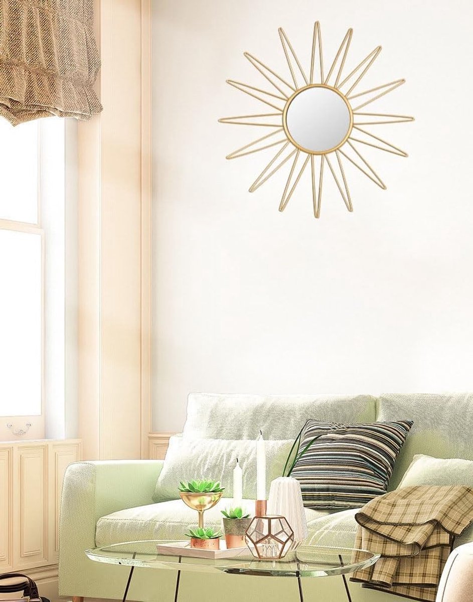 Decoratieve Muurspiegel voor Thuis - Wanddecoratie Ornament voor Kamer, Hal, Kantoor en Tuin