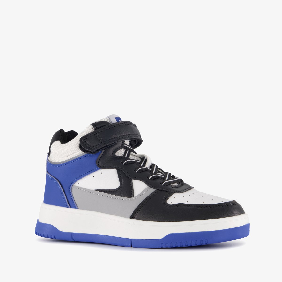 Blue Box hoge jongens sneakers blauw wit - Maat 34 - Uitneembare zool