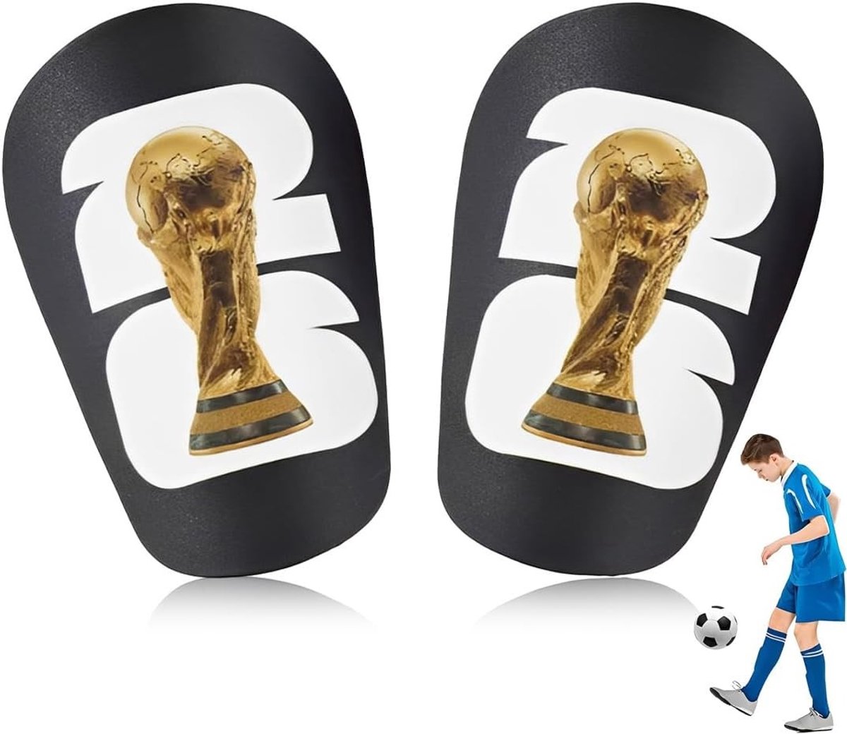 Professionele ultralichte mini voetbalscheenbeschermers 10 × 6 cm, duurzaam en ideaal voor kinderen en jongeren tijdens het spelen