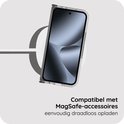 Transparante hoes voor telefoon, compatibel met MagSafe-accessoires en draadloos opladen.