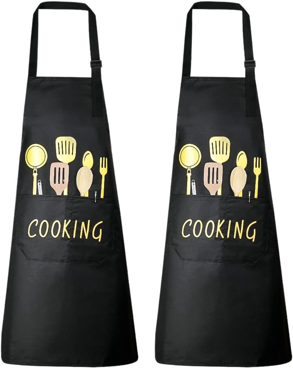 Waterdichte en Verstelbare Keuken Schort met Pocket, Ideaal voor Koken, Tuinieren en Restaurantgebruik, Unisex en Geschikt voor Iedereen