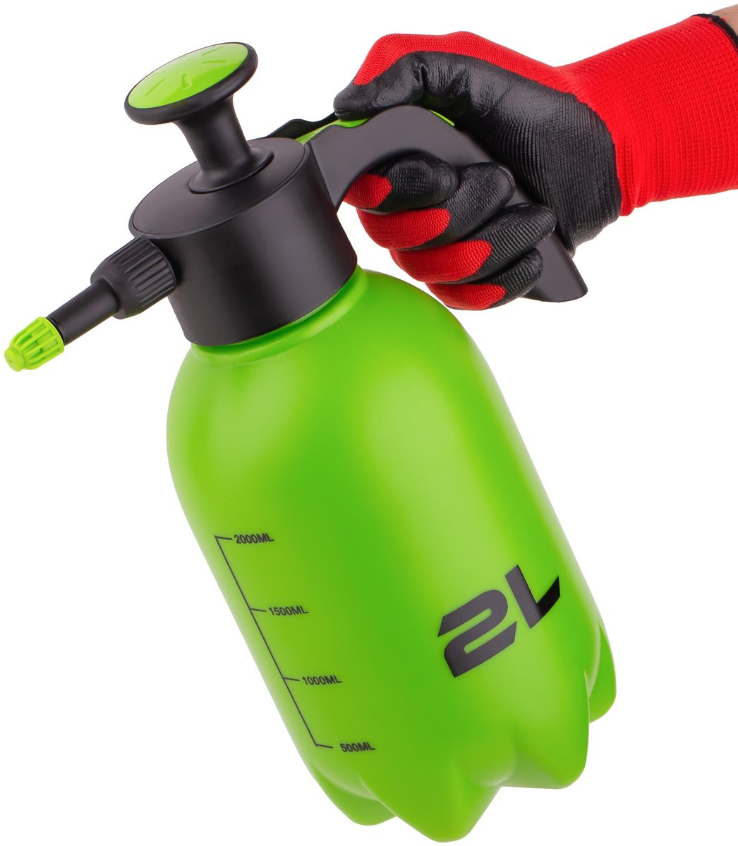 Omgoods- Drukspuit 2 Liter - Premium Tuinsproeier - Handsproeier - Sproeier voor Plantenverzorging - Verstelbare Sproeikop - Irrigatieapparatuur