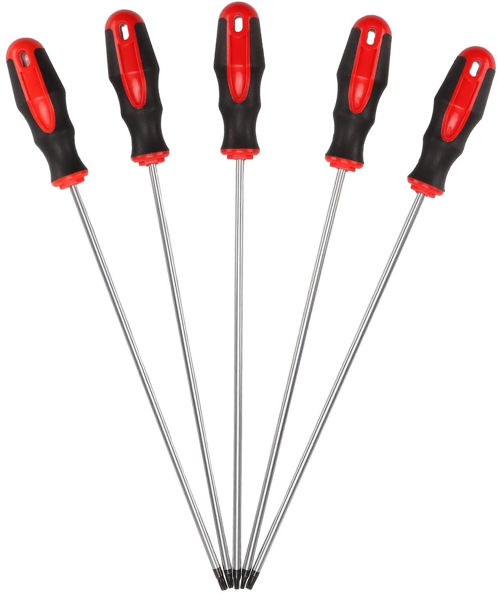 Omgoods - 5-Delige Torx Schroevendraaierset Extra Lang