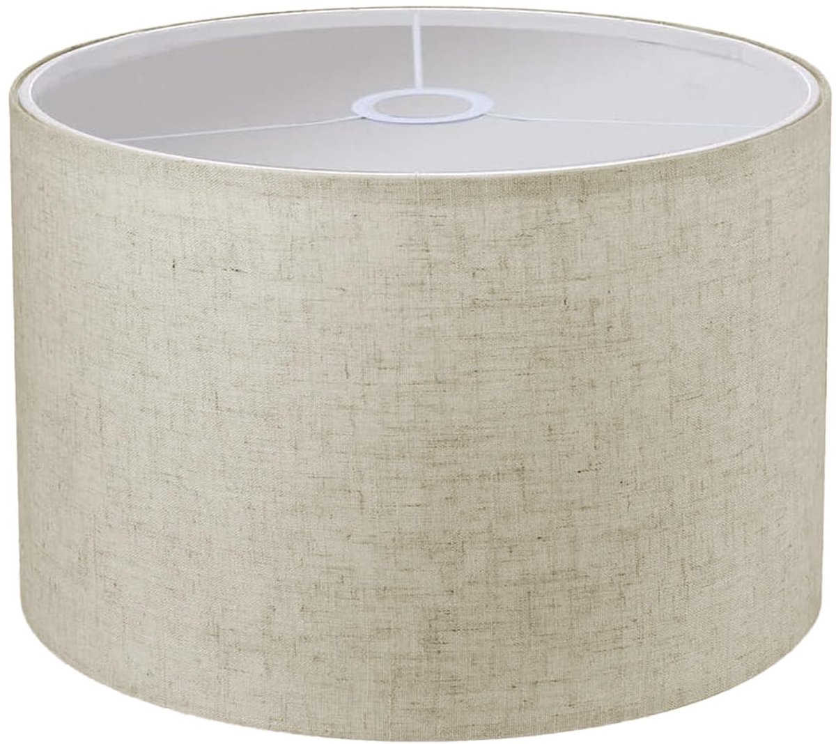Omgoods - Stof Lampenkap voor Tafellamp, Ø 30 cm x 20 cm, Beige Geel