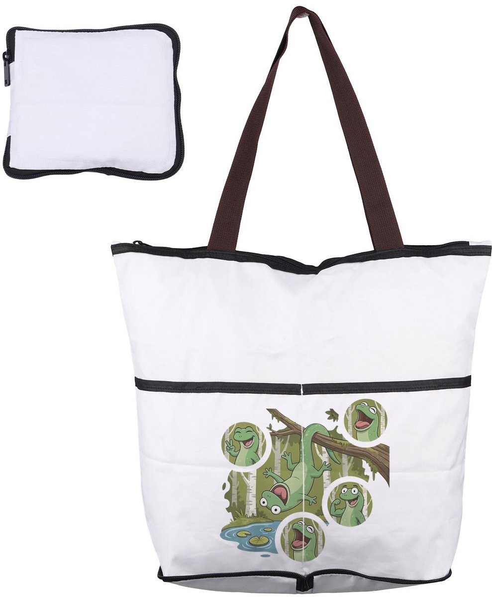 Omgoods - Opvouwbare Boodschappentas met Hagedis Design