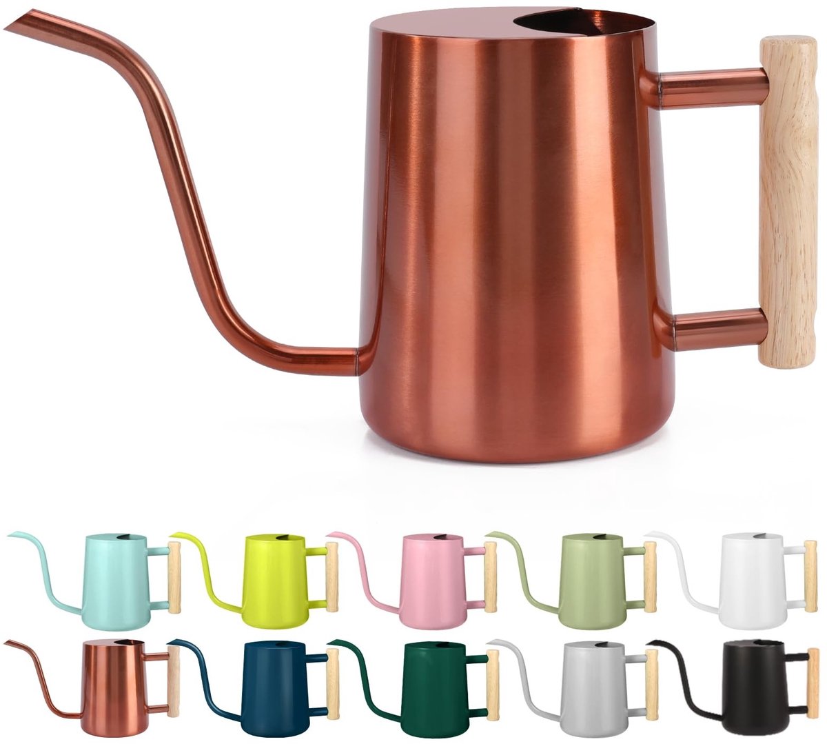 Omgoods - Gieter voor Kamerplanten 1 Liter - Kleine Decoratieve Gieter van Roestvrij Staal (Koper)