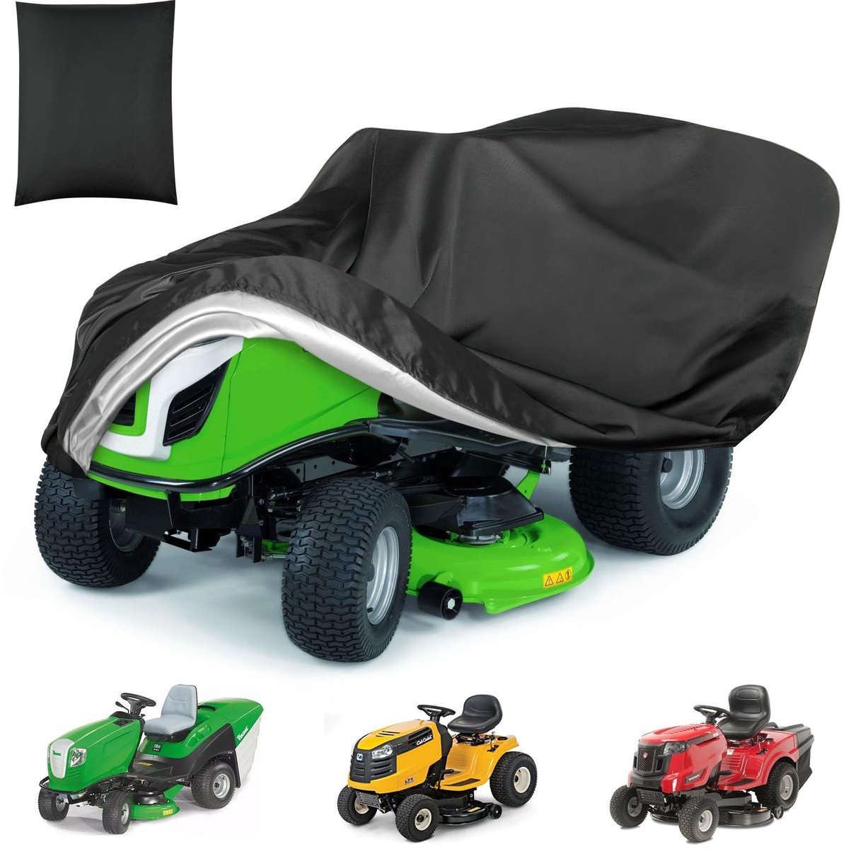 Omgoods - Waterdichte Grasmaaier Cover met Opbergtas en Koord, 170 x 61 x 117 cm