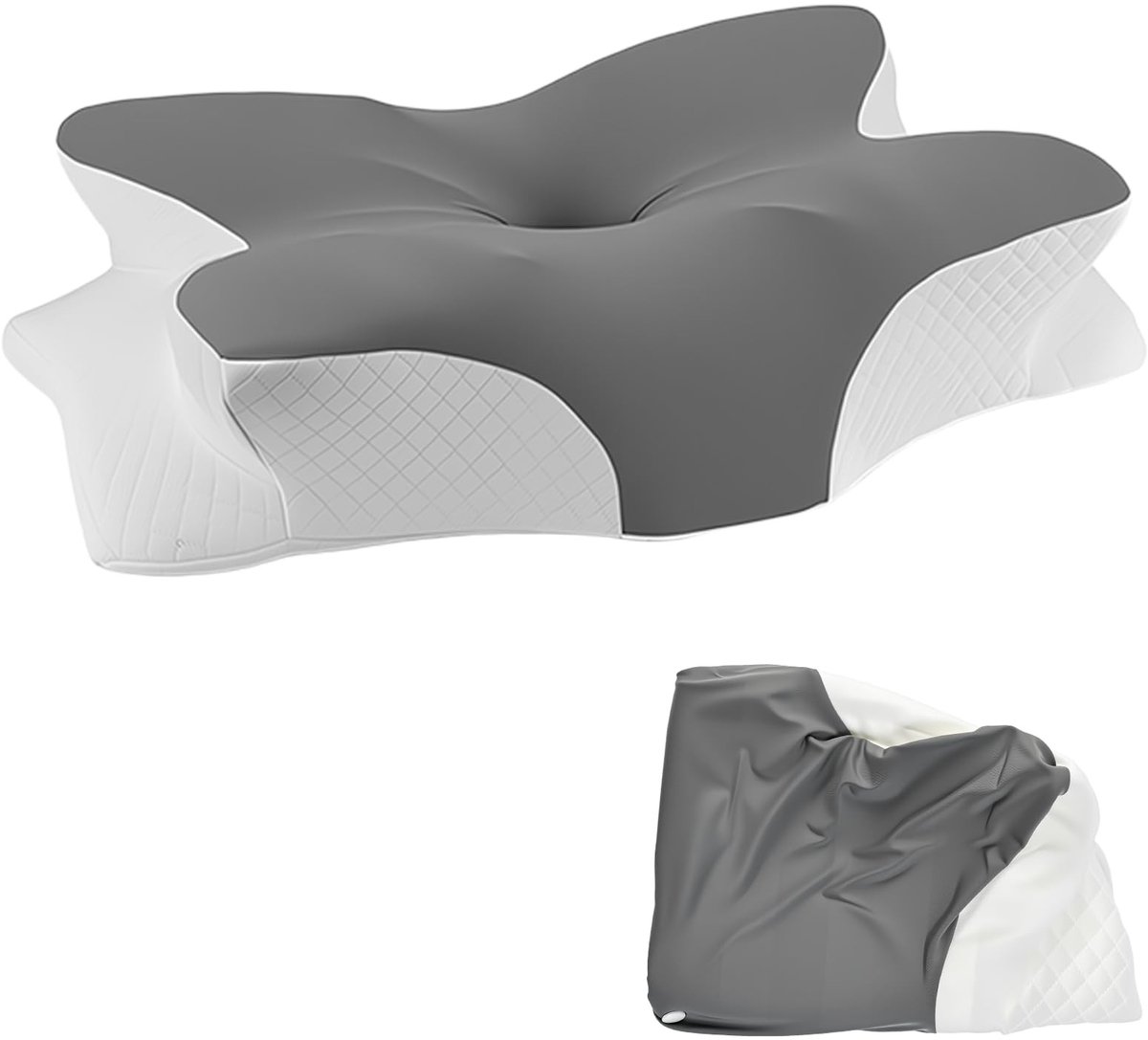 Omgoods - Satin Memory Foam Pillow Covers - Zijden Hoofdkussenhoes voor Neksteun