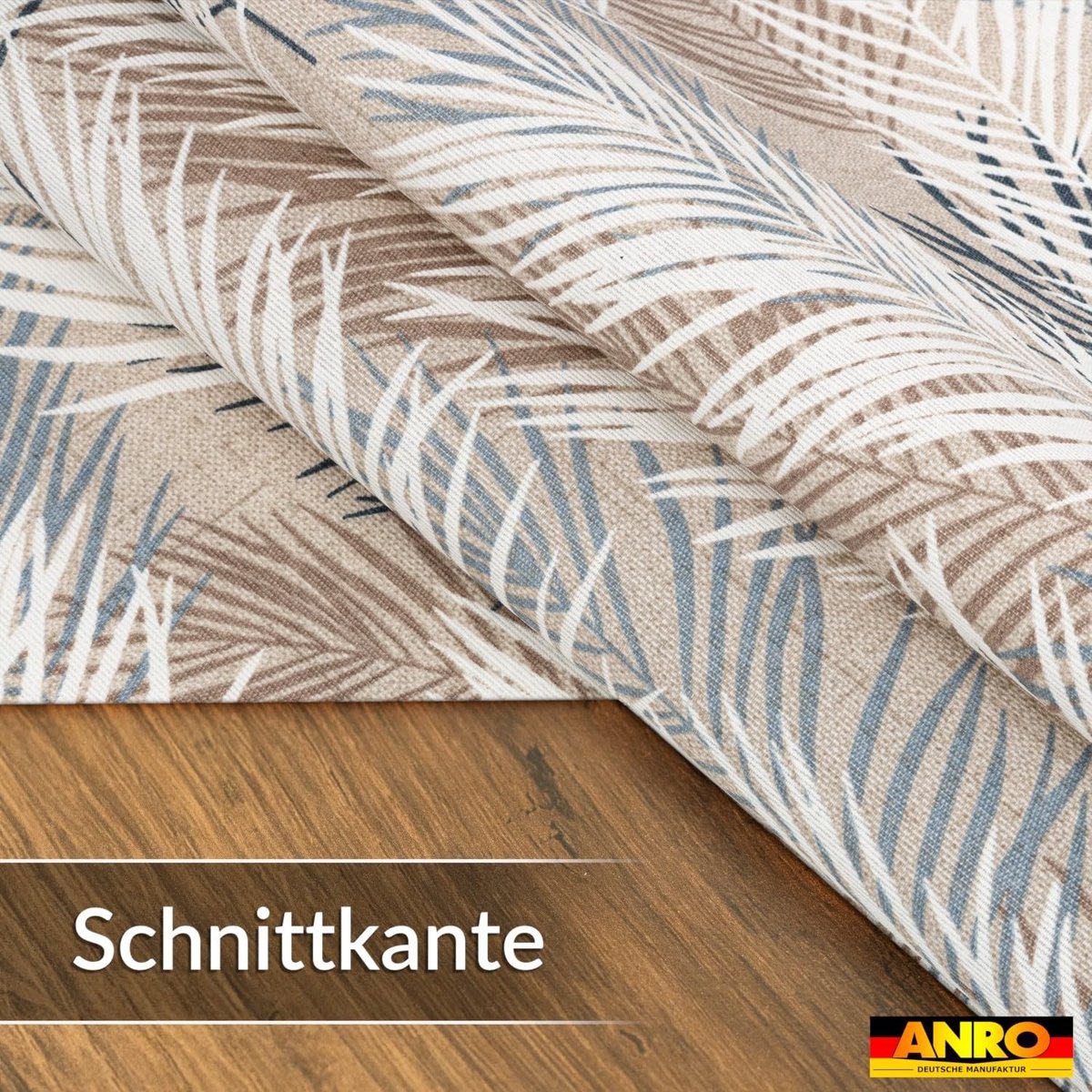 Omgoods - Afwasbaar Tafelkleed Bladeren Grijs-Beige Rechthoekig 180 x 140 cm