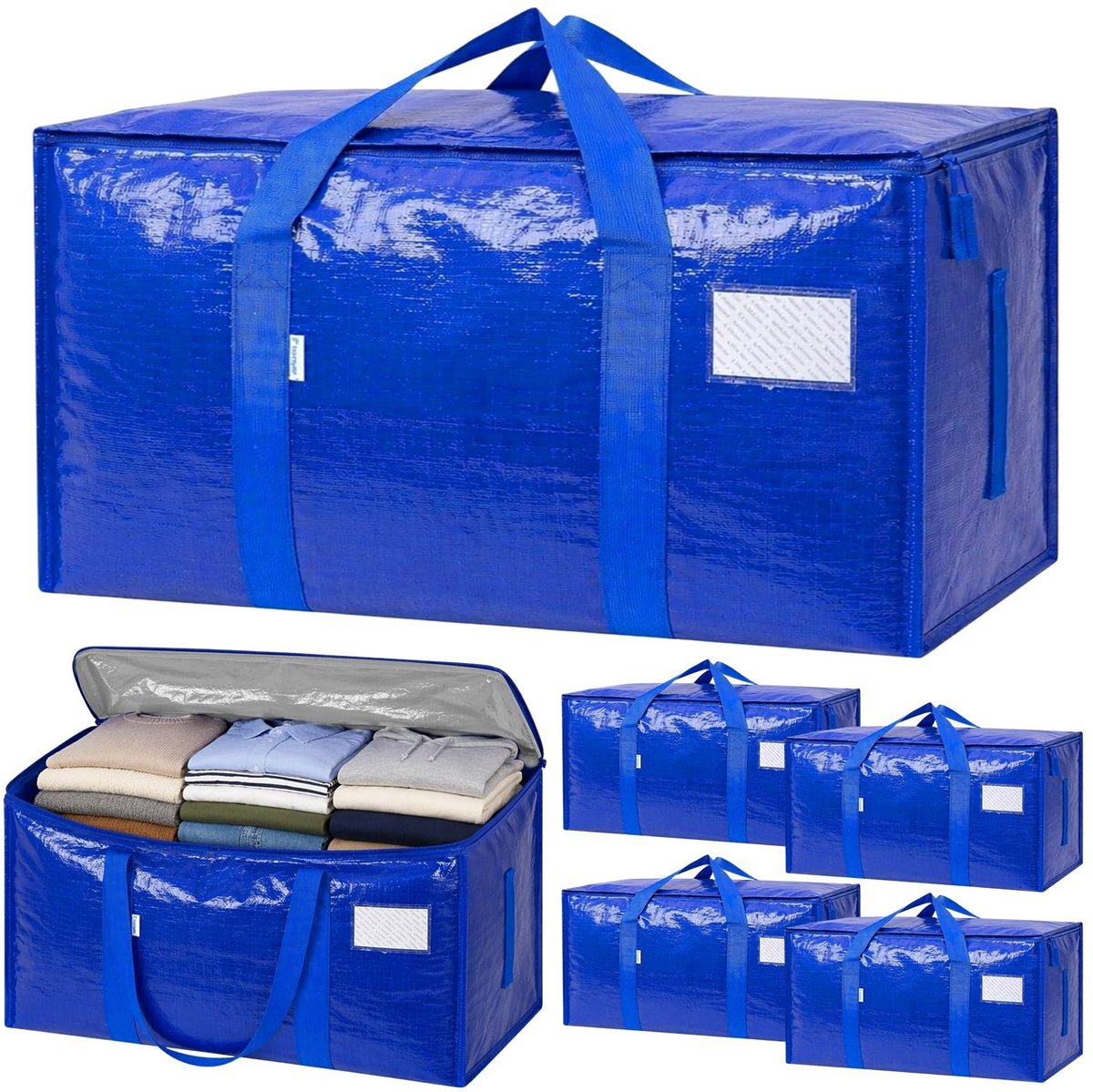Omgoods - Verhuistassen Set van 6 Stuks, 93 Liter