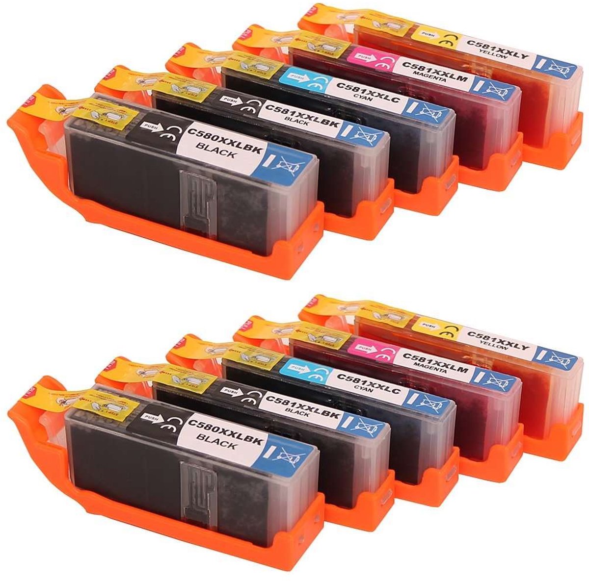 Canon 2078C005 - Inktcartridge Multipack 3-delig - 1x Zwart, 2x Cyaan|geel|magenta|zwart - Huismerk Compatible - Geschikt voor Canon De 580XXL Canon TR7500 Canon TR7520 Canon TR7550 Canon TR8500 Canon TR8520 Canon TR8550 Canon TS6100 Canon TS6150 Can