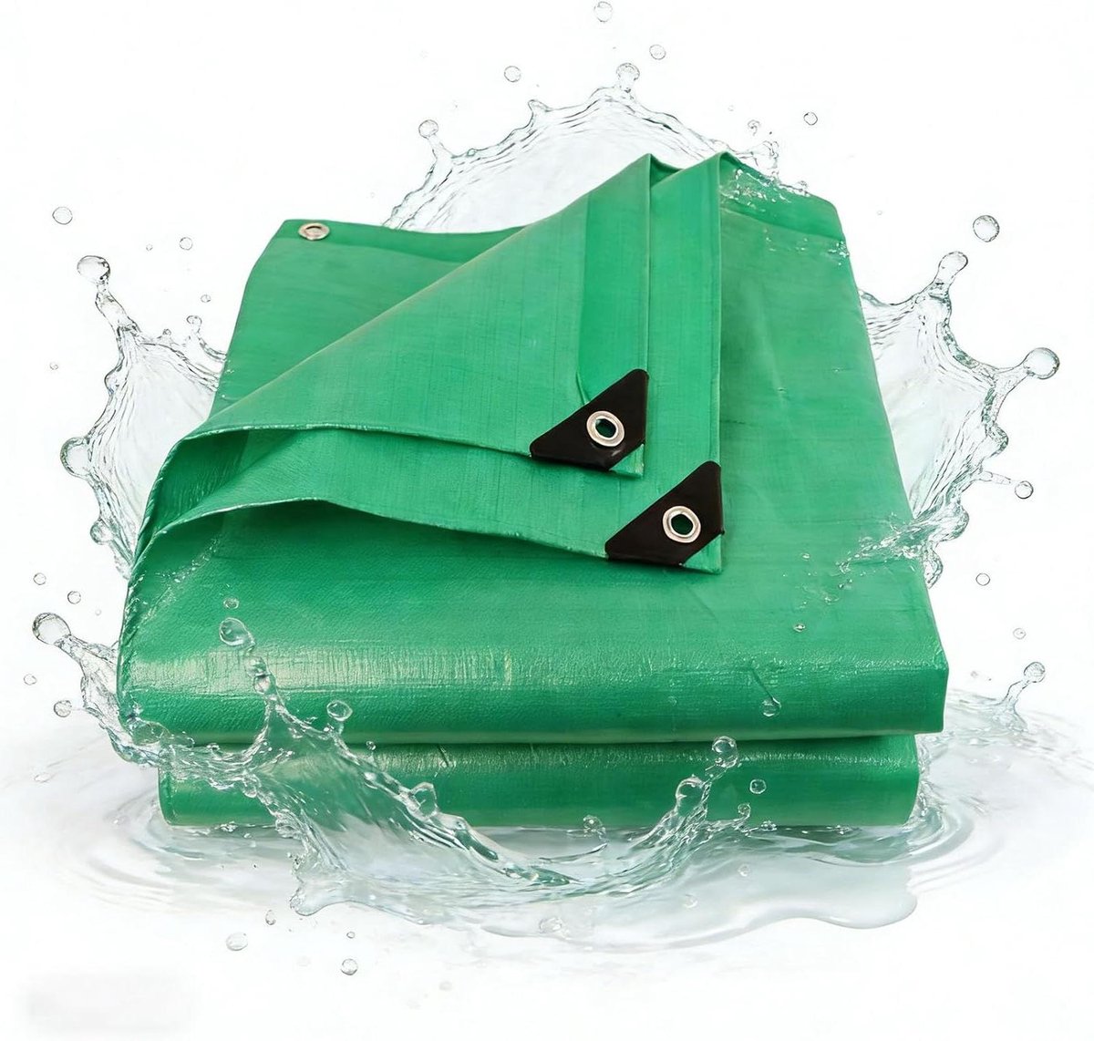 Waterdicht Afdekzeil - Beschermzeil Zeil - Voorwerpen Afdekken - Scheurvast PE Weefsel - 120 x 120 cm - Groen