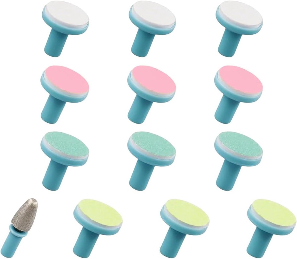 Nagelvijlpads Baby - Vervangende Pads Reserve Schijven - Baby Nagels Vijlen - 12 Stuks Set - 1 cm - Kleurrijk