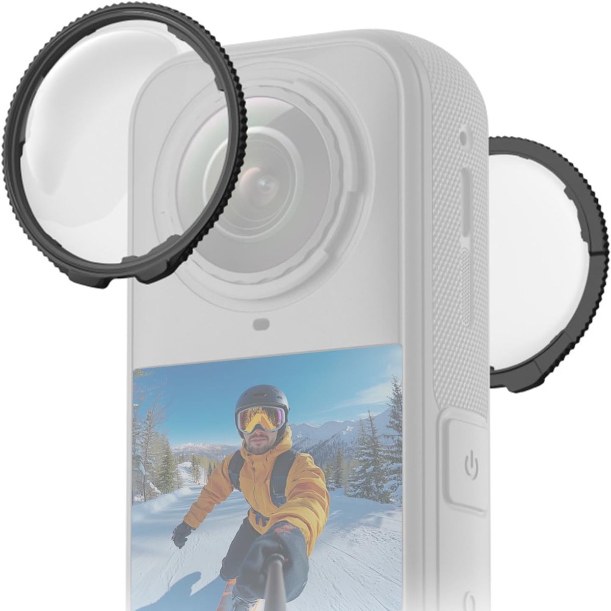 SnelShoppen - Insta360 X5 Lensbeschermer - Schokbestendig en krasbestendig - Ultrahelder en anti-condens - Optische PC bescherming voor Insta 360 X5 a