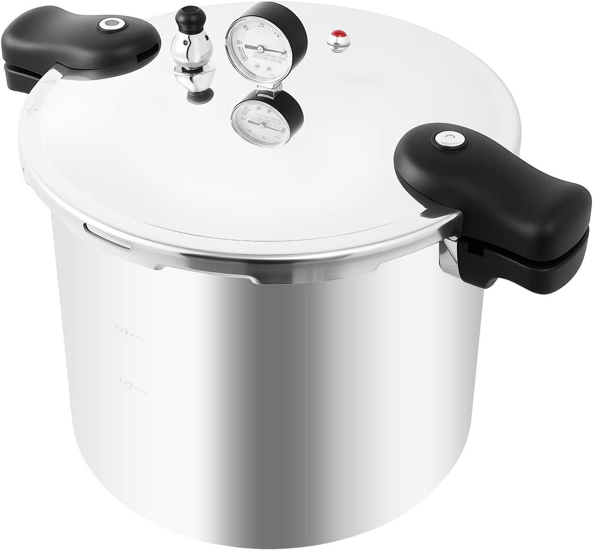 Snelkookpan Aluminium - Drukpan Stoompan - Snel Koken - Hoge Druk 90 kPa - 22 Liter - Zilver