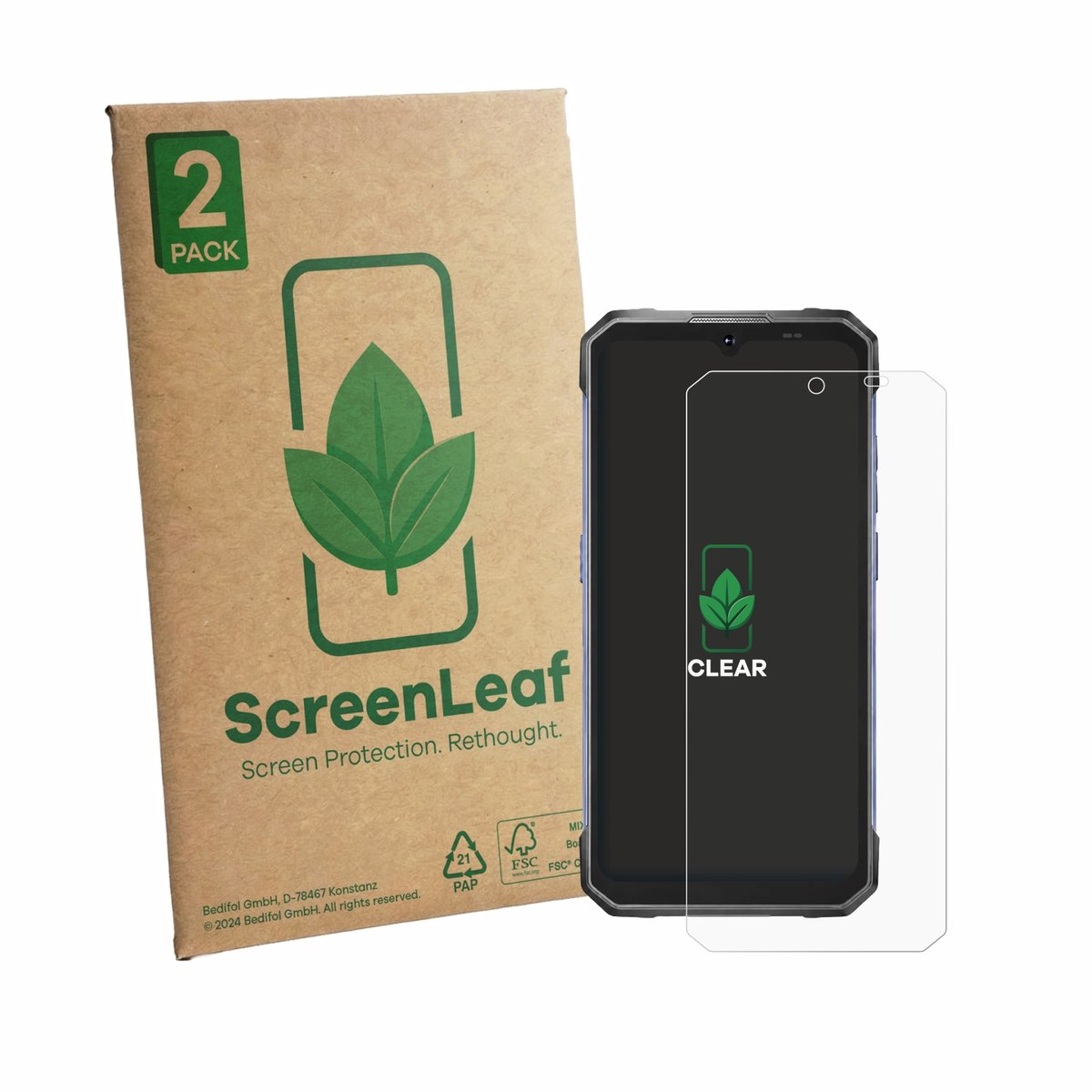 2 Stuks Screenprotector voor Hotwav Cyber 17 - Hoogwaardige Beschermfolie transparant